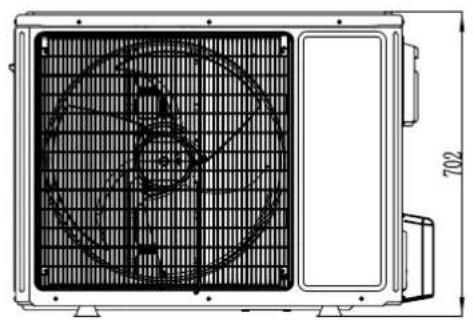 Toyotomi THSSDIU06-1 / THSSDOU06-1 - Outline dimension of outdoor unit - 1
