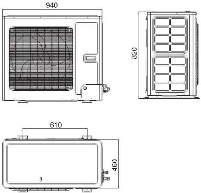 Toyotomi THSSDIU06-1 / THSSDOU06-1 - Outline dimension of outdoor unit - 7