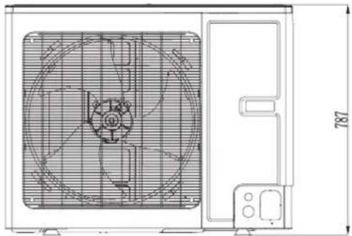 Toyotomi THSSDIU06-1 / THSSDOU06-1 - Outline dimension of outdoor unit - 4