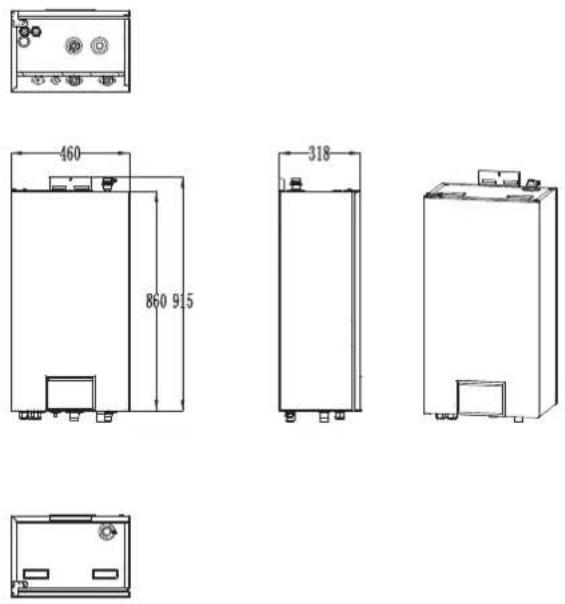 Toyotomi THSSDIU06-1 / THSSDOU06-1 - Outline dimension of indoor unit - 1