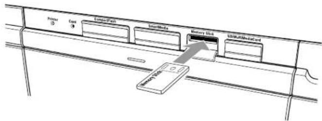 Printer Case Control/Pass SmartMedia Memory Block Label/Multi-MediaCard