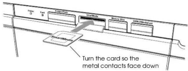 Power Card CognizPath SmartMedia Binary Bits 3DMultiCard SmartMedia Turn the card so the metal contacts face down
