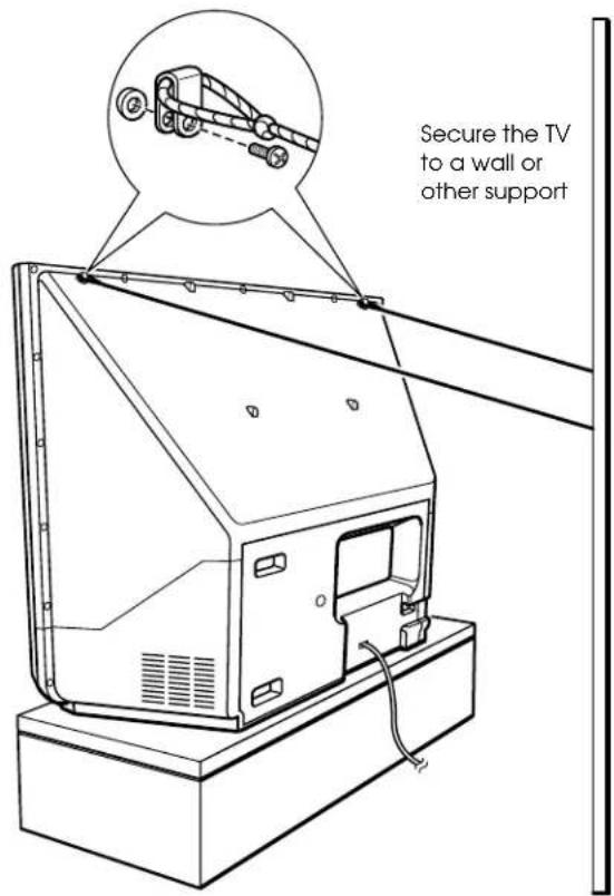 Secure the TV to a wall or other support