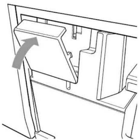 Technical line drawing of a mechanical component with an arrow indicating direction (no text or symbols)