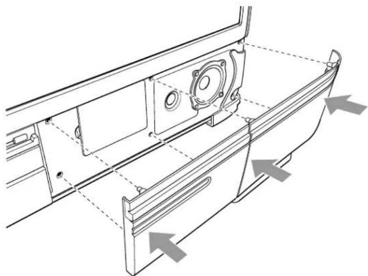 Technical line drawing of a mechanical assembly with mounting brackets and housing (no text or symbols)