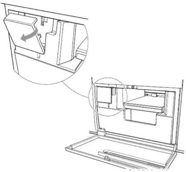 Technical line drawing of a mechanical assembly with two views: top shows internal components, bottom shows exterior view (no text or symbols)