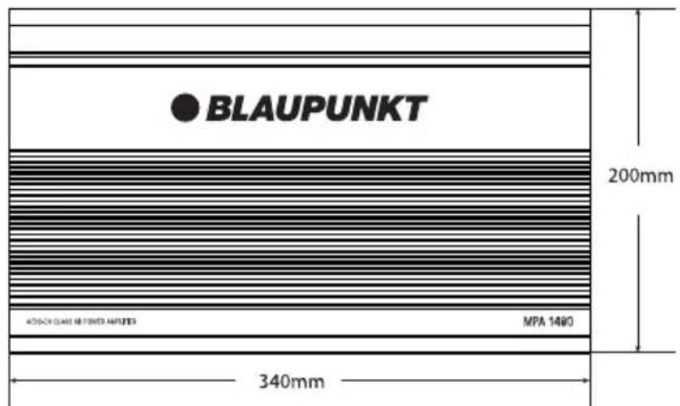 BLAUPUNKT 200mm KÖSCH CLAVE MT POWER AMPLIET MPA 1480 340mm