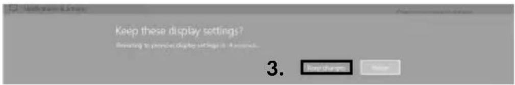 Keep these display settings? Reverting to previous display settings in 4 months... 3. Store change Reset