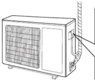 Toyotomi CON28INECR32/CON28OUECR32 - Step five: connect outdoor electric wire - 1