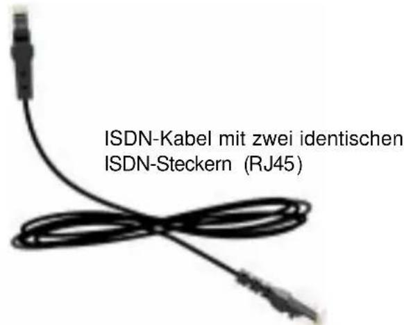 ISDN-Kabel mit zwei identischen ISDN-Steckern (RJ45)