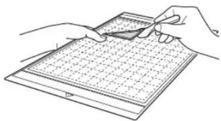 BROTHER ScanNCut CM550 - Peel the patterns off the mat. - 1