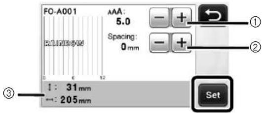 FO-A001 RINCEM AAA: 5.0 Spacing: 0 mm 1 : 31 mm ←: 205 mm Set