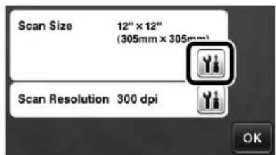 Scan Size 12" × 12" (305mm × 305mm) Scan Resolution 300 dpi OK