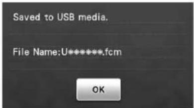 Saved to USB media. File Name:U********fcm OK
