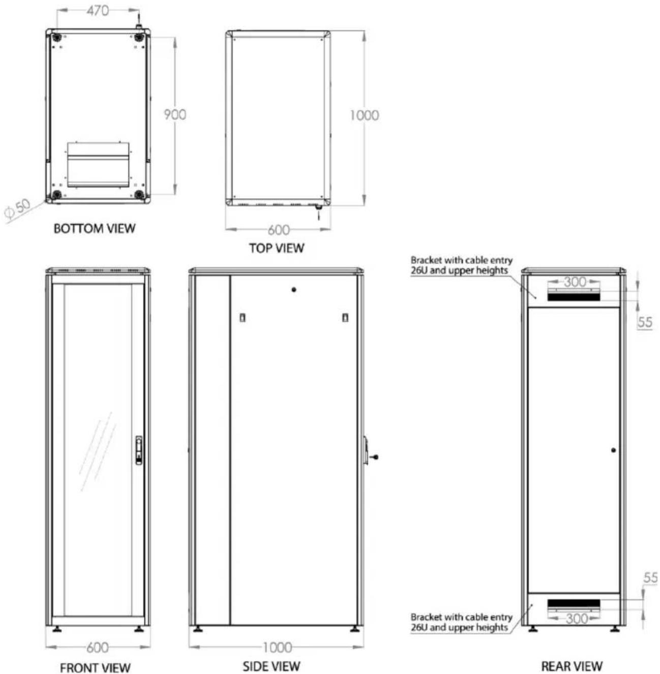 Digitus DN-31136 - a. Netzwerkschränke Unique Serie - 5