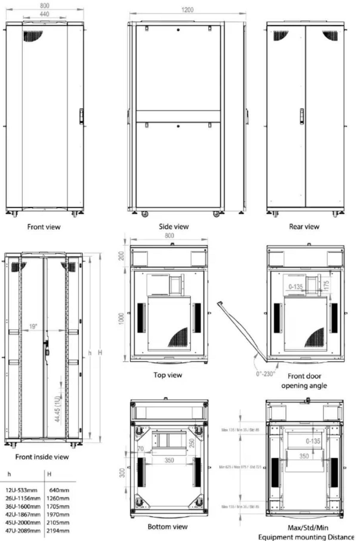 Digitus DN-31116 - c. Serverschränke Unique Serie - 10