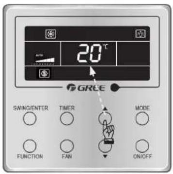 20°C SWINGENTER TIMER MODE FUNCTION FAN ON/OFF GREE