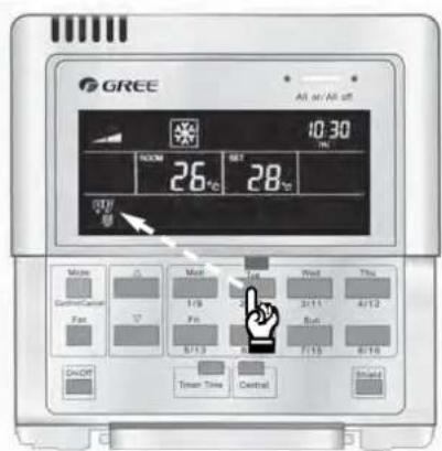 GREE All at All off 10:30 26°C 28°C 00V Main General Control Fan 17 Motor 1/9 Pin 8/13 Wind 3/11 4/12 5/15 4/16 Tension Time Central Shield