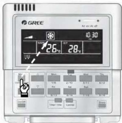 GREE Air on/Air off 10:30 26°C 28°C Min Max Tin Wid Tin 1/10 2/10 3/11 4/12 Pd Sat Sun B/10 B/15 B/18 B/19 Control Temp Time Control