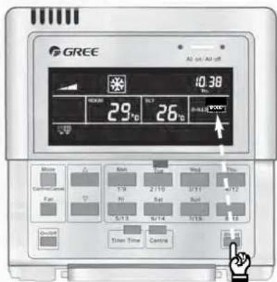 GREE 10.38 29°C 26°C Air on Air off Control Level Fan Main 1:9 2:10 3:11 4:12 2:11 5:13 6:14 7:15 Control Time Time Control