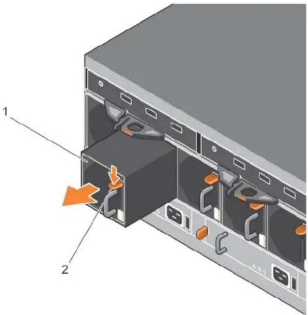 DELL EqualLogic PS6610E - So entfernen Sie ein Lüftermodul - 1