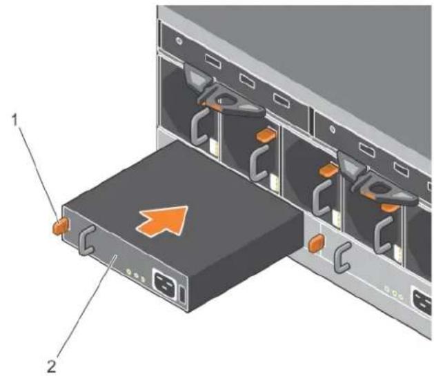 DELL EqualLogic PS6610E - Installation eines Netzteils - 1
