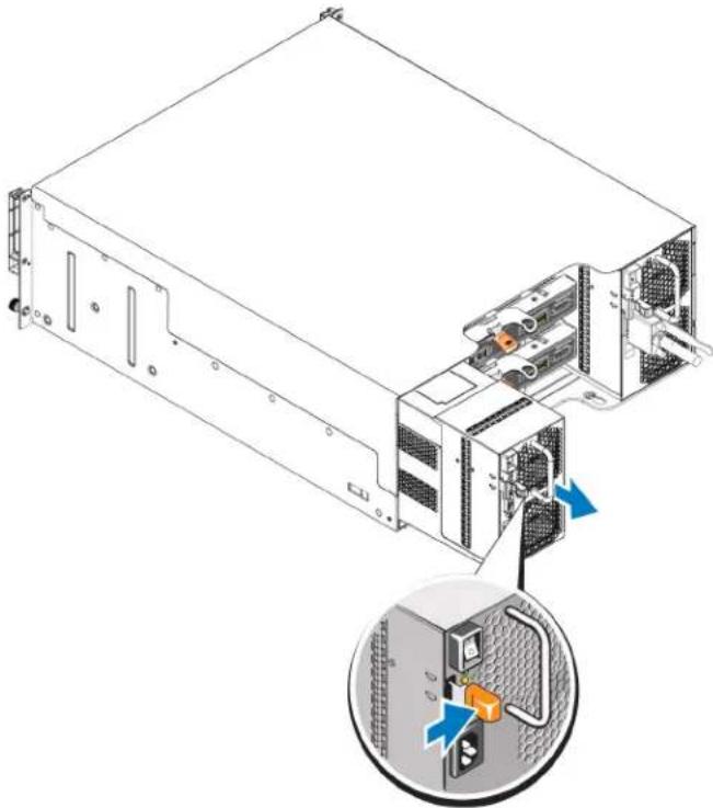 DELL EqualLogic PS6210XS - Entfernen eines Netzteils - 3