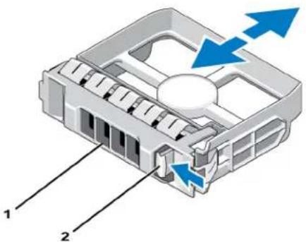 DELL EqualLogic PS6210XS - Entfernen eines Laufwerkplatzhalters - 2