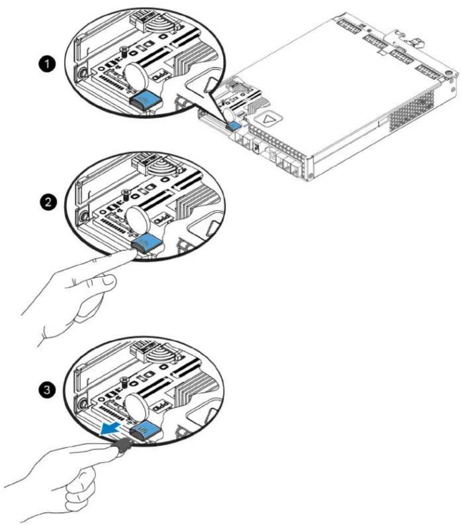 DELL EqualLogic PS6210XS - Entfernen der microSD-Karte - 2
