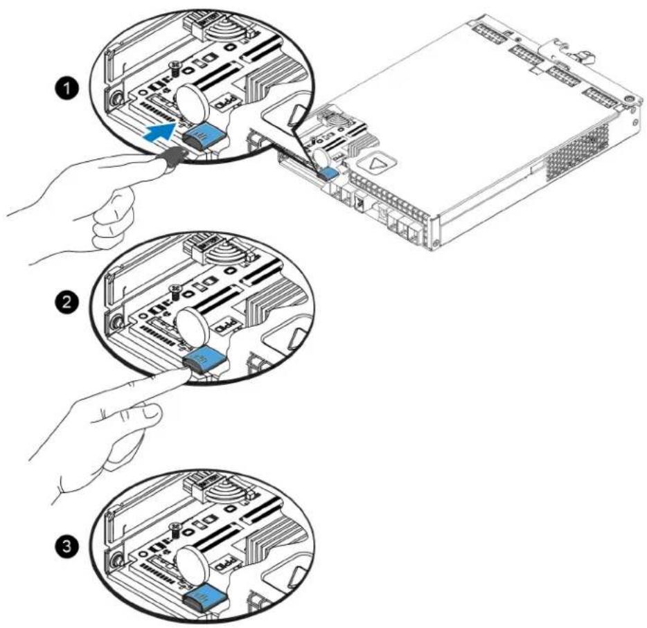 DELL EqualLogic PS6210XS - Einsetzen der microSD-Karte - 1