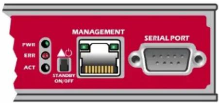 PWR ERR ACT STANDBY ON/OFF MANAGEMENT SERIAL PORT