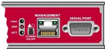 PWR ERR ACT STANDBY ON/OFF MANAGEMENT SERIAL PORT