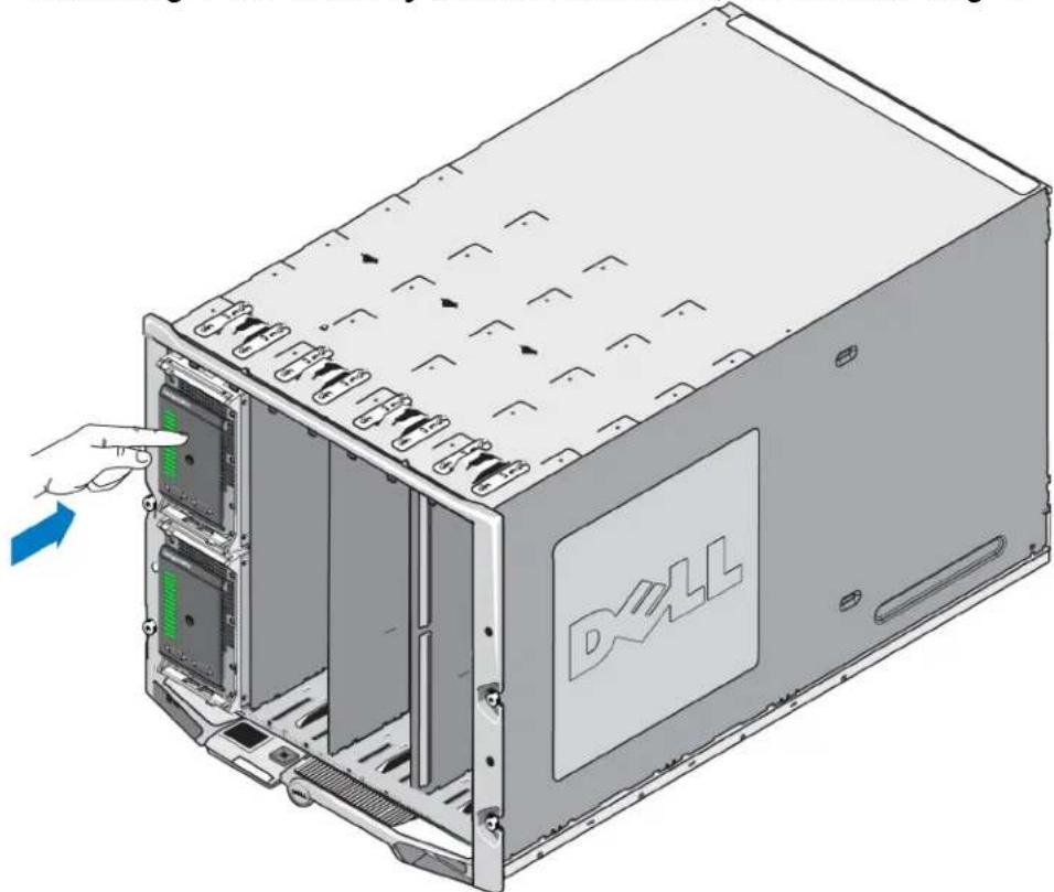 DELL EqualLogic PS M4110 - Öffnen der Array-Schublade - 1