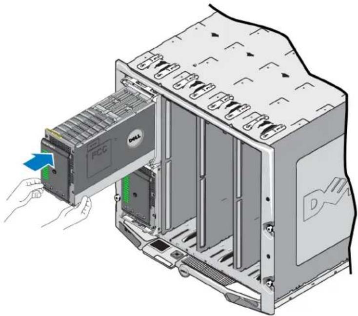 DELL EqualLogic PS M4110 - Schließen der Array-Schublade - 1