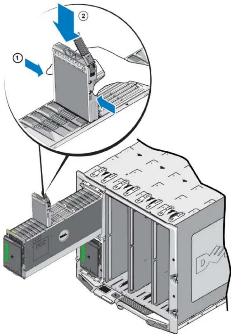 DELL EqualLogic PS M4110 - Einsetzen eines Laufwerks - 1