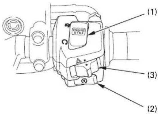 (1) ENGINE STOP (3) (2)