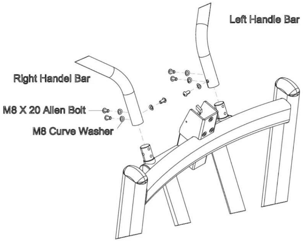 Left Handle Bar Right Handel Bar M8 X 20 Allen Bolt M8 Curve Washer
