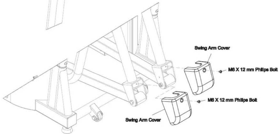Swing Arm Cover M6 X 12 mm Phillips Bolt M8 X 12 mm Phillips Bolt Swing Arm Cover