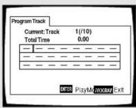 Program Track Current: Track 1/(10) Total Time 0.00 OK PlayMe fixture Exit