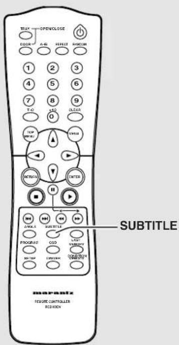 MARANTZ DV2100 - Selecting a Subtitle Language (Multi-Language Subtitles) - 1