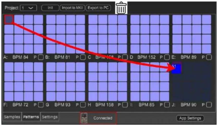 Project 1 Init Import to MKII Export to PC A: BPM 84 P □ B: BPM 81 P □ C: BPM 158 P □ D: BPM 152 P □ E: BPM 89 P □ F: BPM 72 P □ G: BPM 93 P □ H: BPM 158 P □ I: BPM 85 P □ J: BPM 90 P □ Samples Patterns Settings Connected App Settings