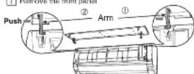 HITACHI RAS-S25YHAB - How to remove the front cover - 1