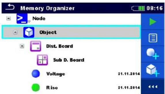 Memory Organizer 08:16 Node Object Dist. Board Sub D. Board Voltage 21.11.2014 Riso 21.11.2014
