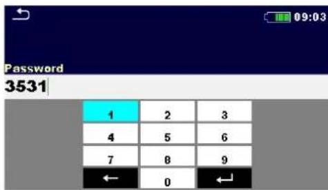 Password 3531 1 2 3 4 5 6 7 8 9 ← 0 ←