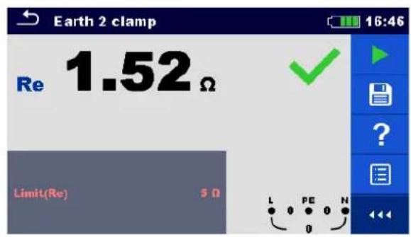 Earth 2 clamp 16:46 Re 1.52 Ω Limit(Re) 5 Ω L PE N 0 0 0 0