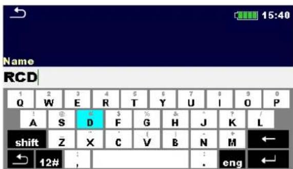 Name RCD 1 2 3 4 5 6 7 8 9 0 Q W E R T Y U I O P A S D F G H J K L shift Z X C V B N M ← ← 12# , eng ←