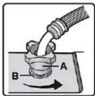 Exquisit WA8014-340-A - Clean water inlet strainer and water outlet valves - 2