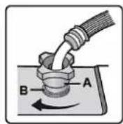 Exquisit WA8014-340-A - Clean water inlet strainer and water outlet valves - 6