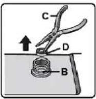Exquisit WA8014-340-A - Wassereinlaufsieb und Wasserlassventile reinigen - 3