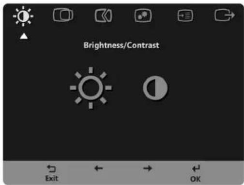 Brightness/Contrast Exit OK
